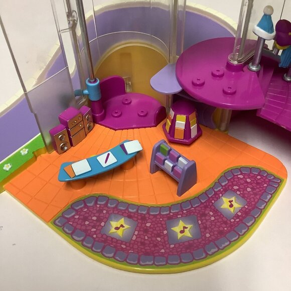 Vintage Polly Pocket Polly & the Pops Music Mall 1999 Bluebird Complete w/Dolls - Picture 2 of 16